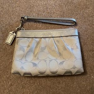 Sparkly coach wristlet